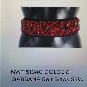 Dolce&Gabbana black silk belt